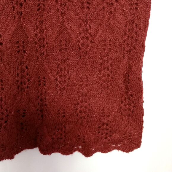 ⭐ Cat & Jack Crochet Knit Lined Sweater Dress 3/4 Sleeve Acrylic Blnd Small 6/6X - Picture 5 of 7